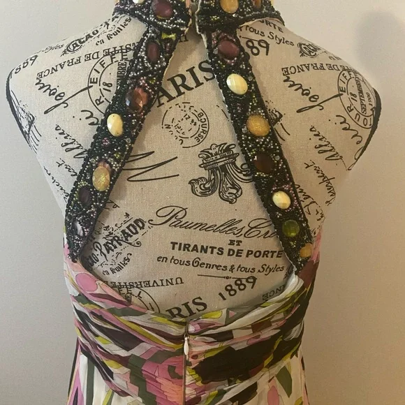 Dolce Jovani Silk dress size 12 Formal Elegant Gown - Picture 3 of 8